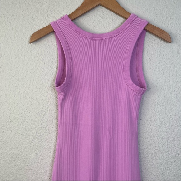 Universal Thread Maxi Dress Women’s S Pink Ribbed Knit Bodycon Slit Sleeveless - Picture 7 of 10